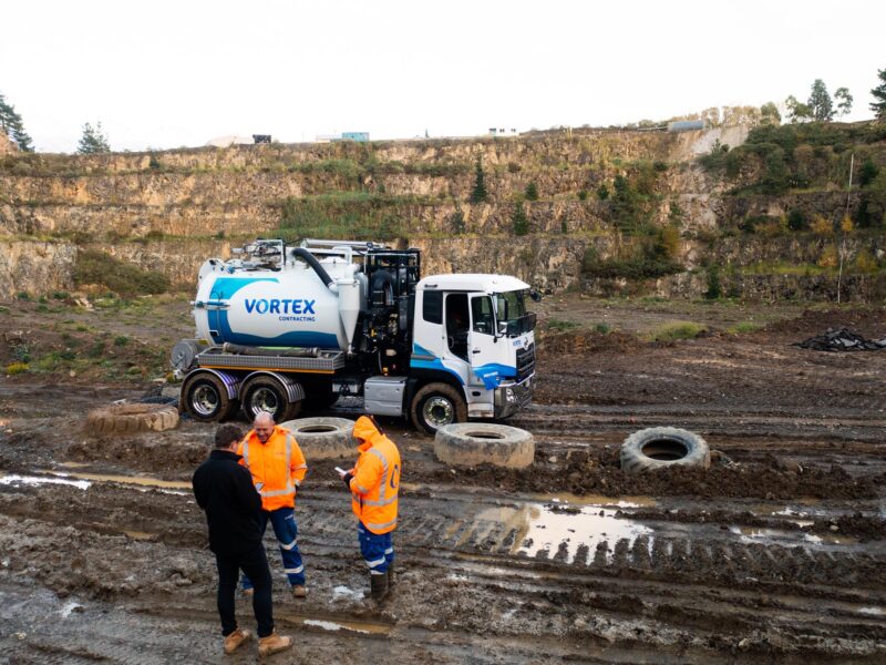 Vortex Contracting on work site with hydro excavation in Dunedin
