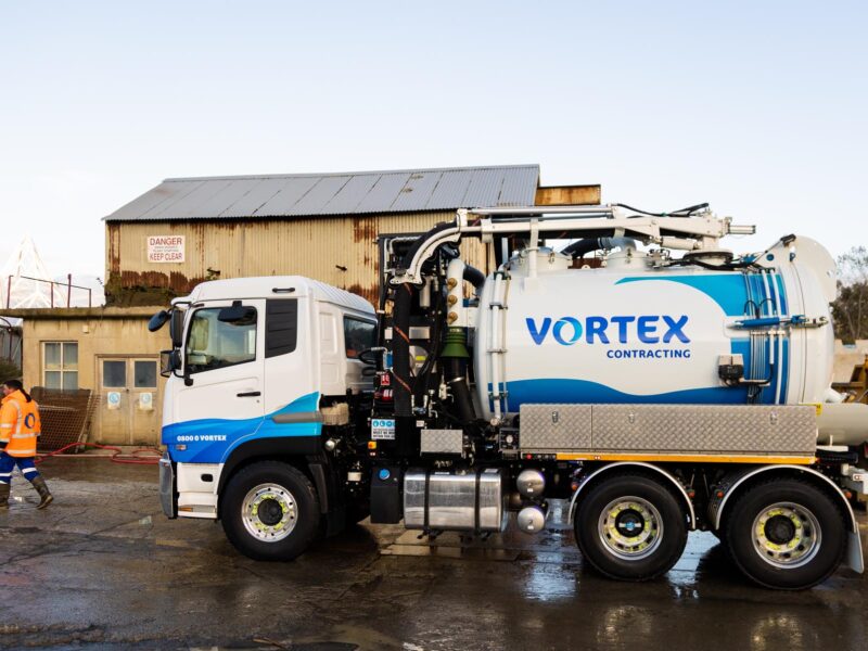 Vortex Contracting hydro trench on site in Christchurch and Dunedin