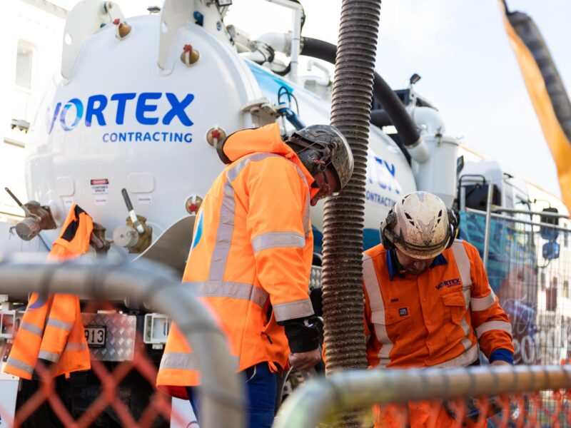 Hydro digging job underway by Vortex Contracting, Christchurch and Dunedin