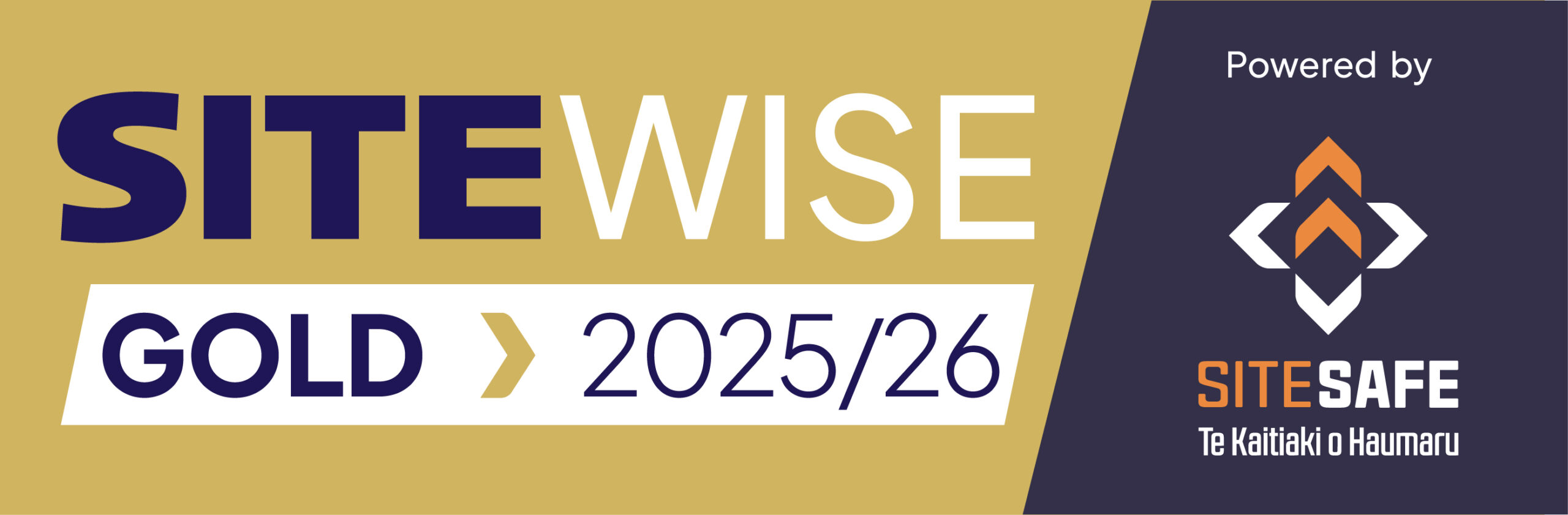 SiteWise Gold 2025/26 - Powered by SiteSafe